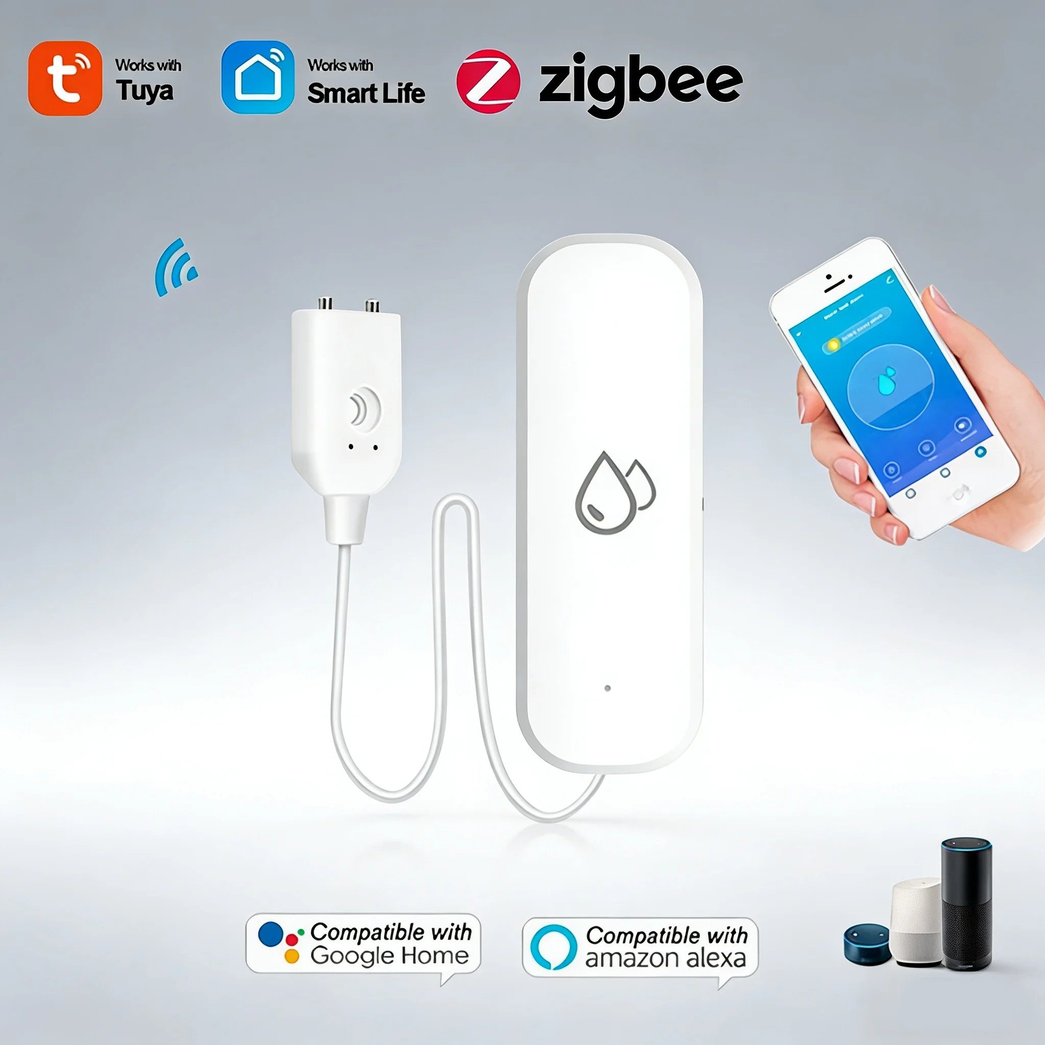 Smart Home Security System - Smart Home Zigbee Water Leak Detector