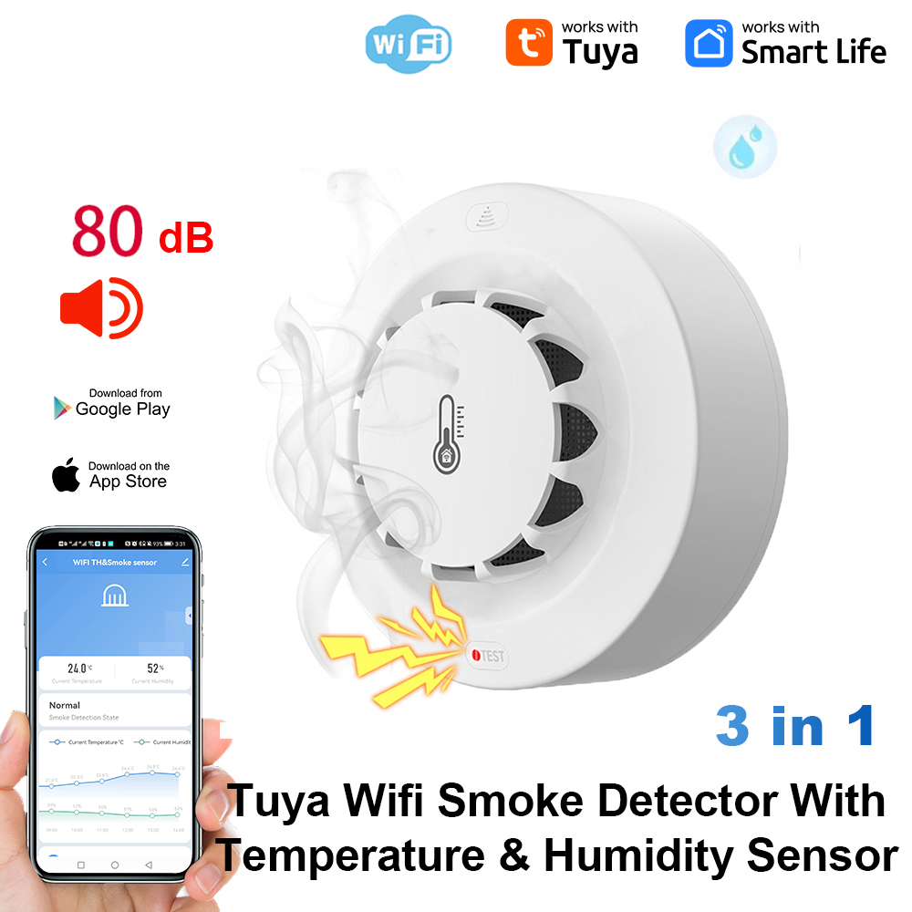 Tuya WiFi Temperature and Humi - Smart Smoke Detector のレビューと価格