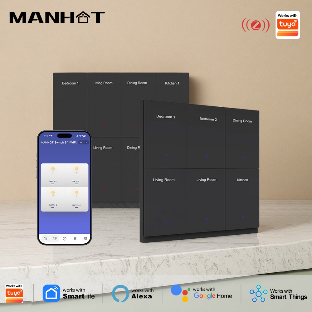 Manhot DIY Name Switch Zigbee  - Smart Home Voice Control のレビューと価格