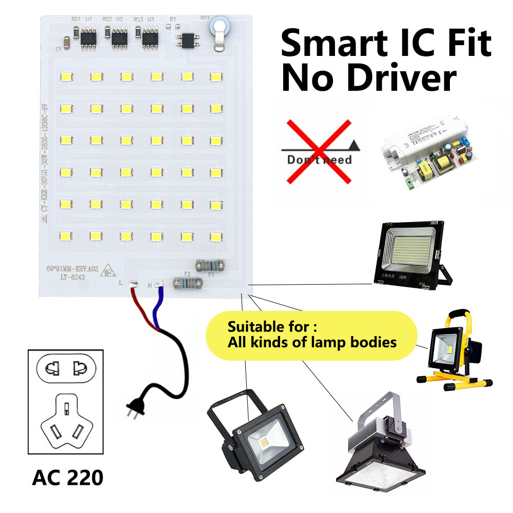 LED COB Lamp Bead 10W 20W 30W  - Smart Bulb のレビューと価格