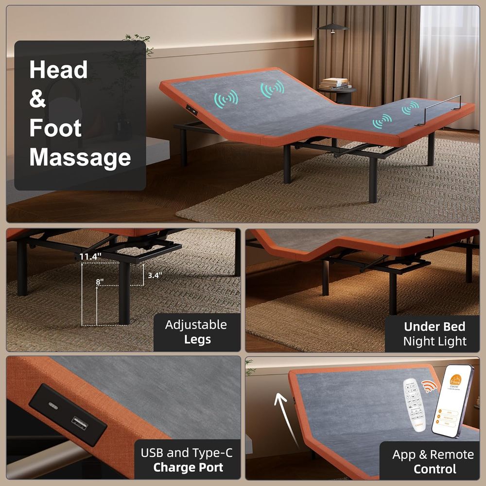 Adjustable Twin XL Bed with 14 - Smart Home Xl のレビューと価格