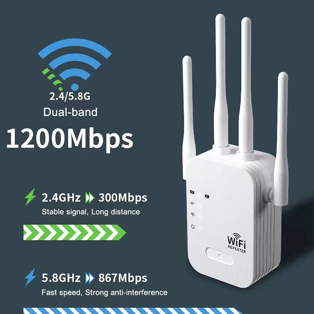1200Mbps WiFi Repeater Wireles - Smart Home Router のレビューと価格