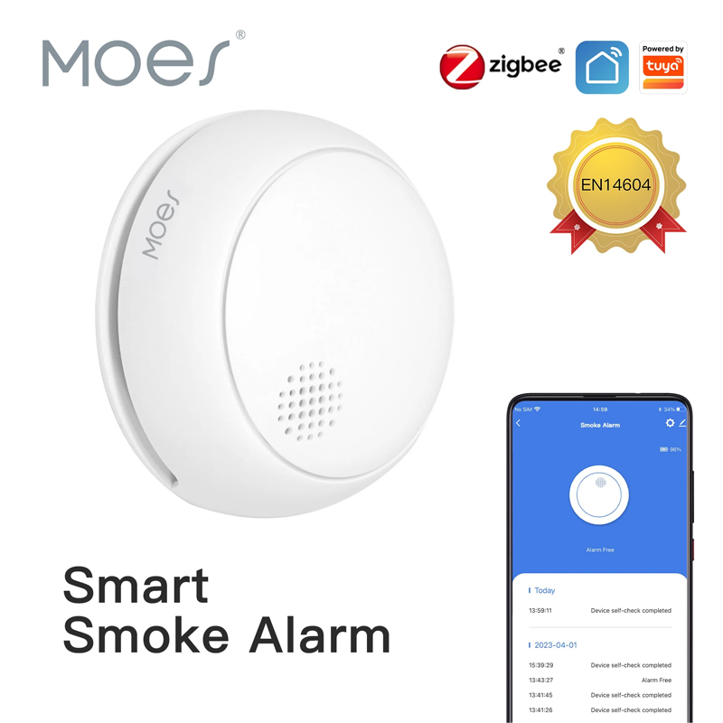 MOES ZigBee Smart Wireless Smo - Smart Smoke Detector のレビューと価格