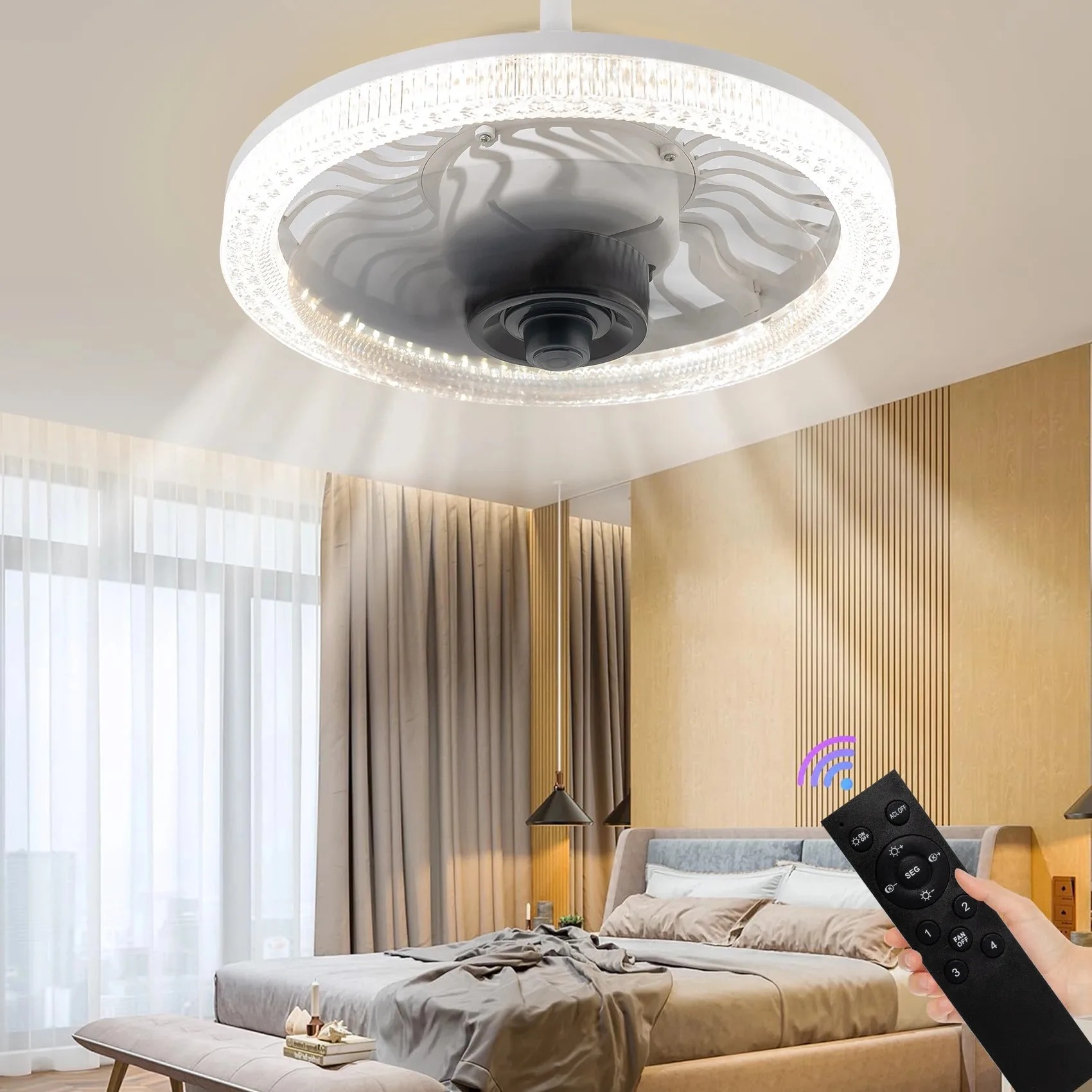 Smart LED Ceiling Fan Light wi - Smart Bulb のレビューと価格