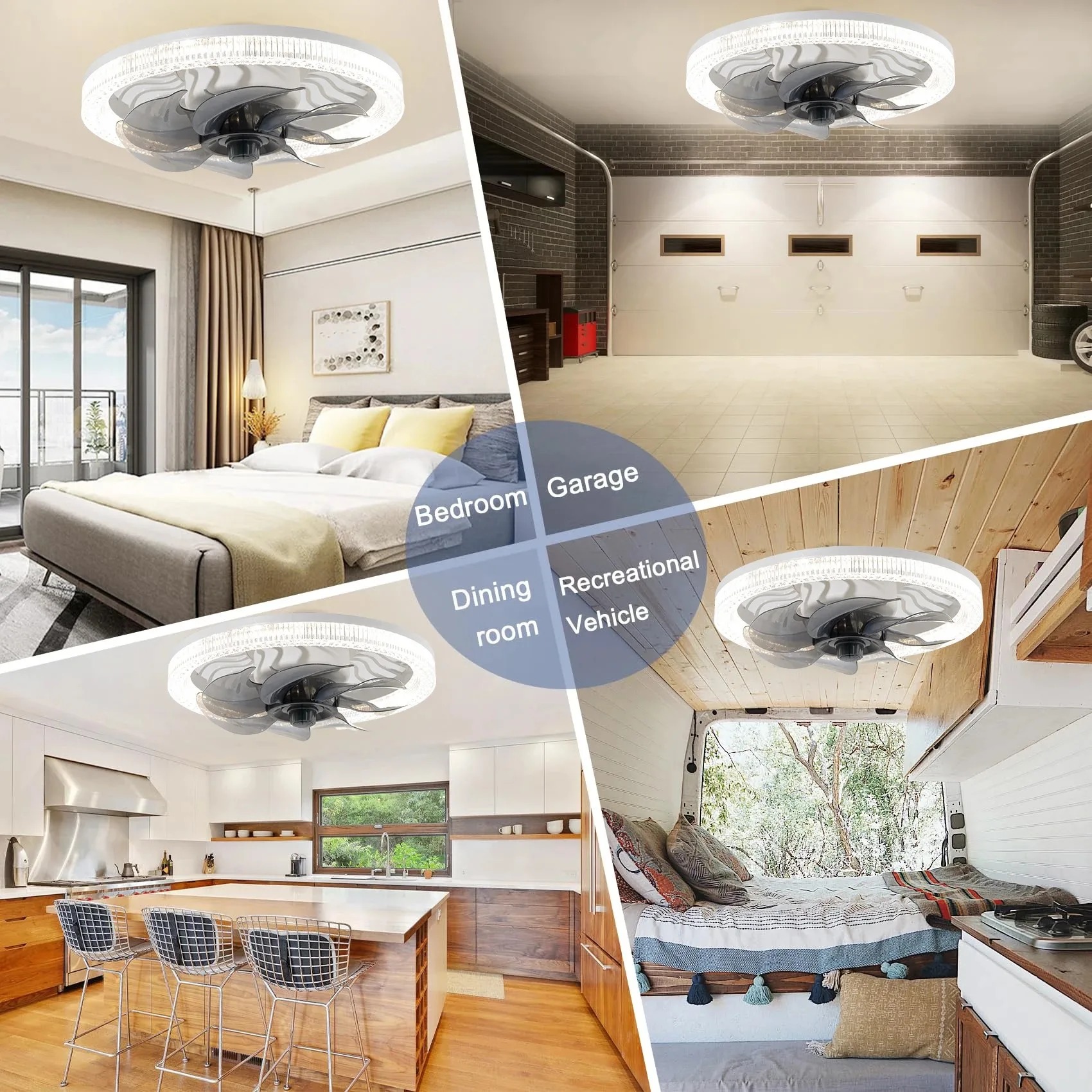 Smart LED Ceiling Fan Light wi - Smart Bulb のレビューと価格