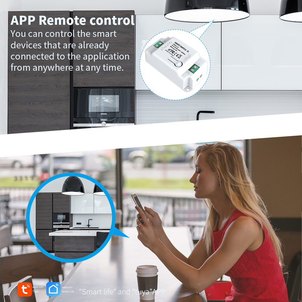 Tuya WiFi Smart Switch Wireles - Smart Home Voice Control のレビューと価格
