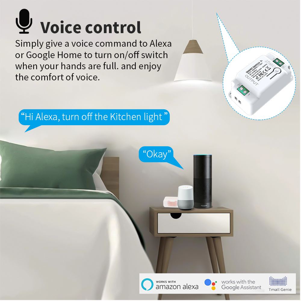 Tuya WiFi Smart Switch Wireles - Smart Home Voice Control のレビューと価格