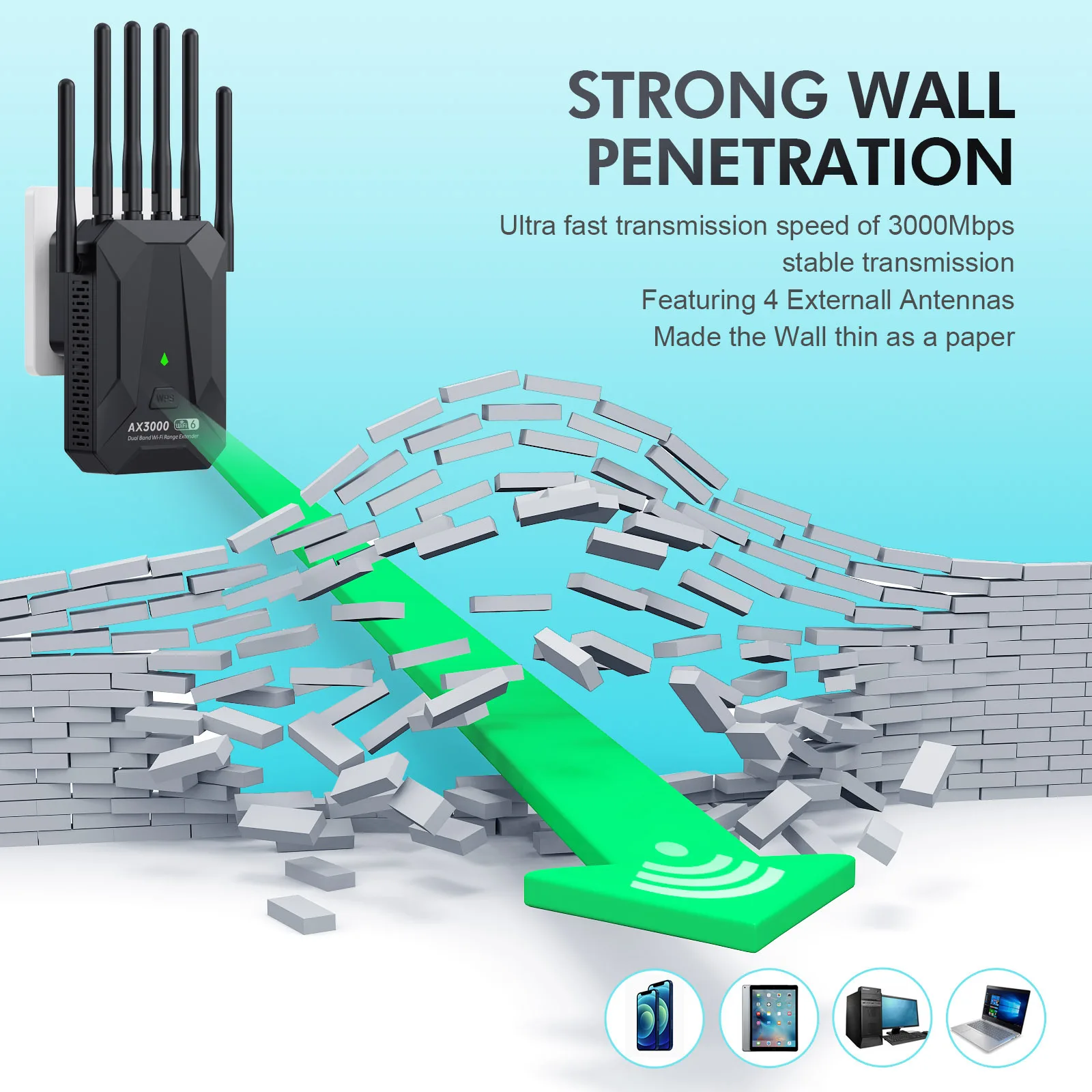 WiFi 6 AX3000 Wireless Repeate - Smart Home Router のレビューと価格