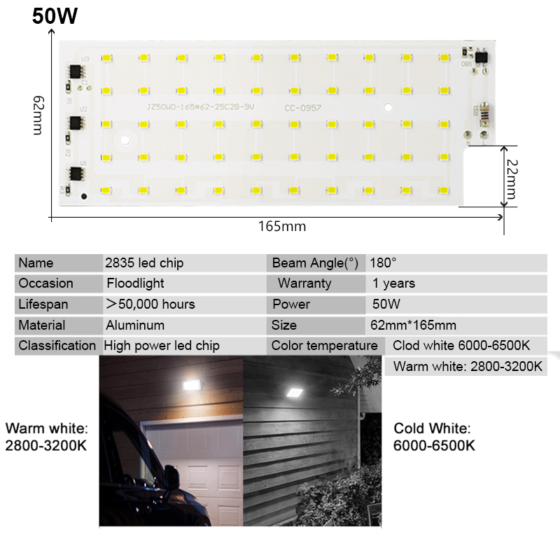 2pcs/lot 50W LED Lamp beads SM - Smart Bulb のレビューと価格