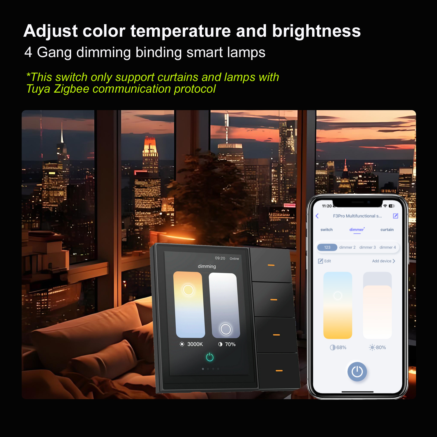 F3-pro Tuya Smart Panel ZigBee - Smart Home Security System のレビューと価格