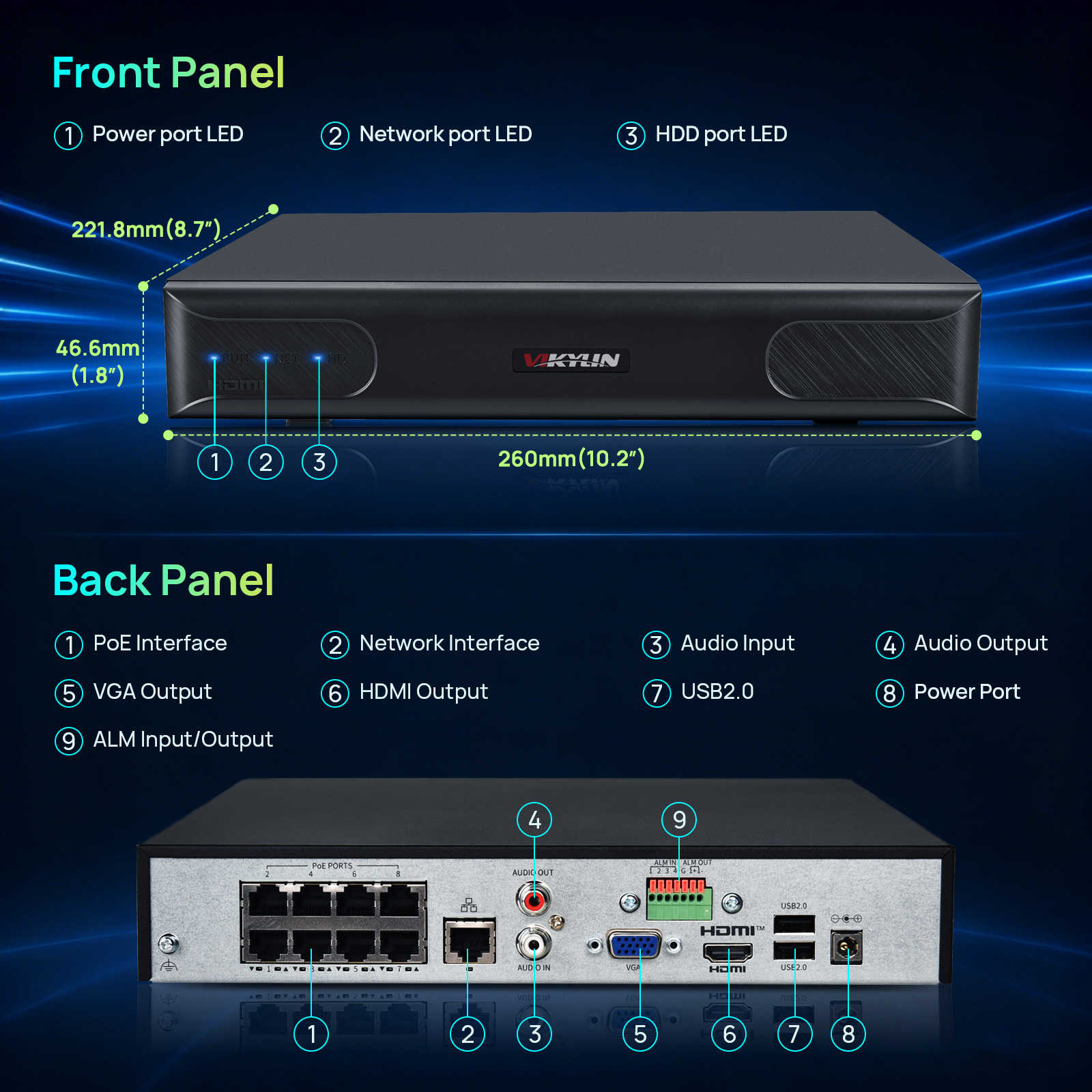 Vikylin 4K NVR UP to 12MP 8CH  - Smart Home Security System のレビューと価格