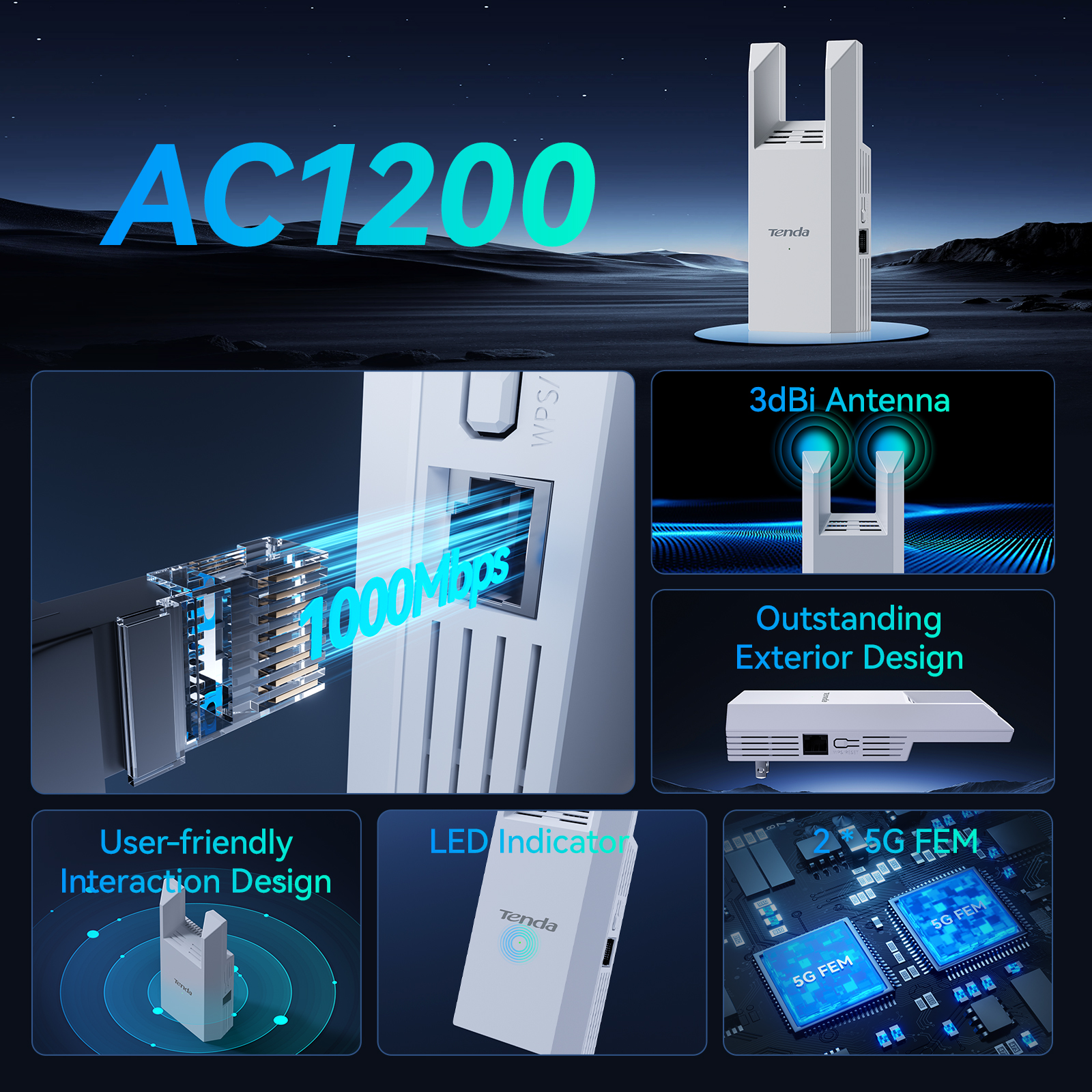Tenda 1000Mbps Wifi Amplifier  - Smart Home Router のレビューと価格