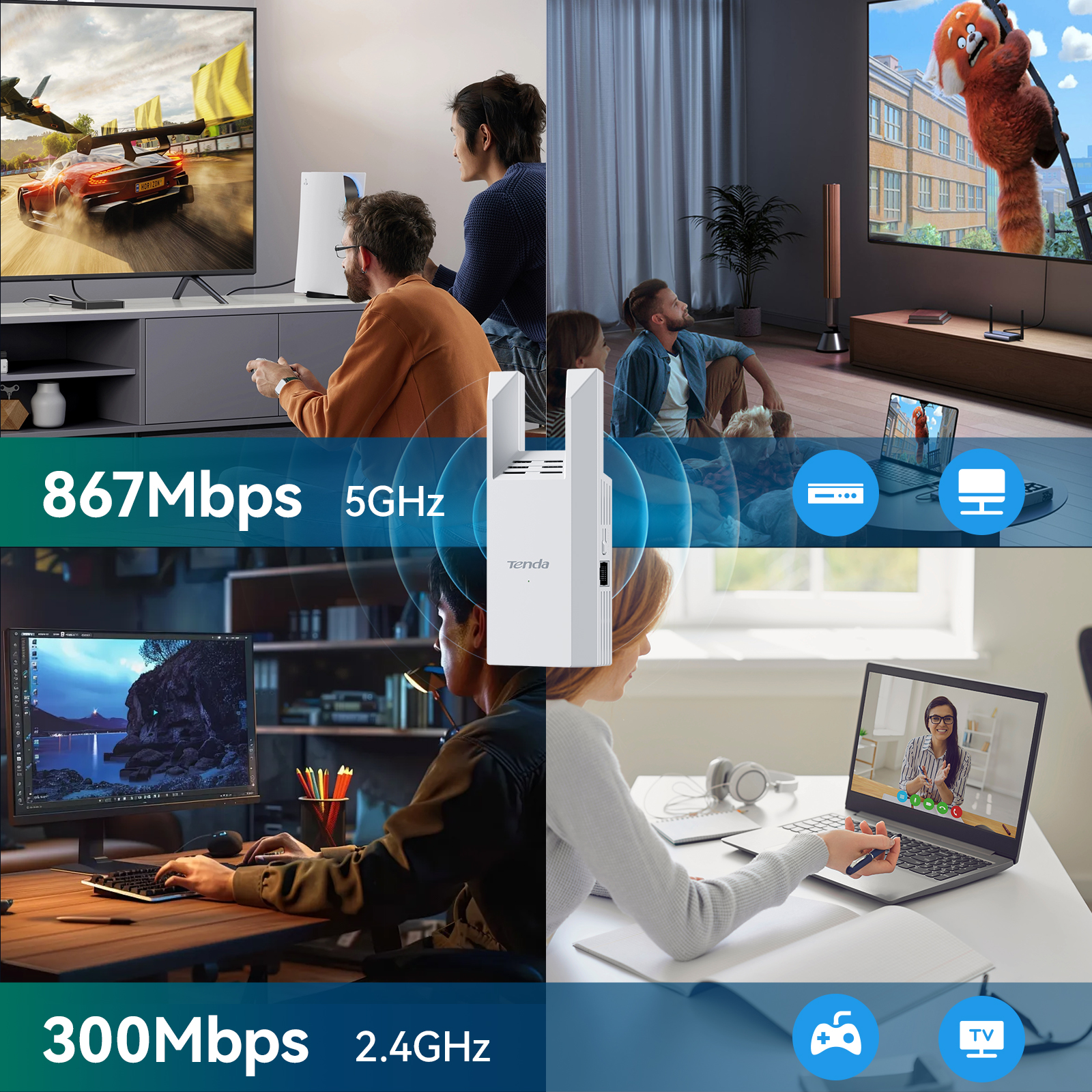 Tenda 1000Mbps Wifi Amplifier  - Smart Home Router のレビューと価格