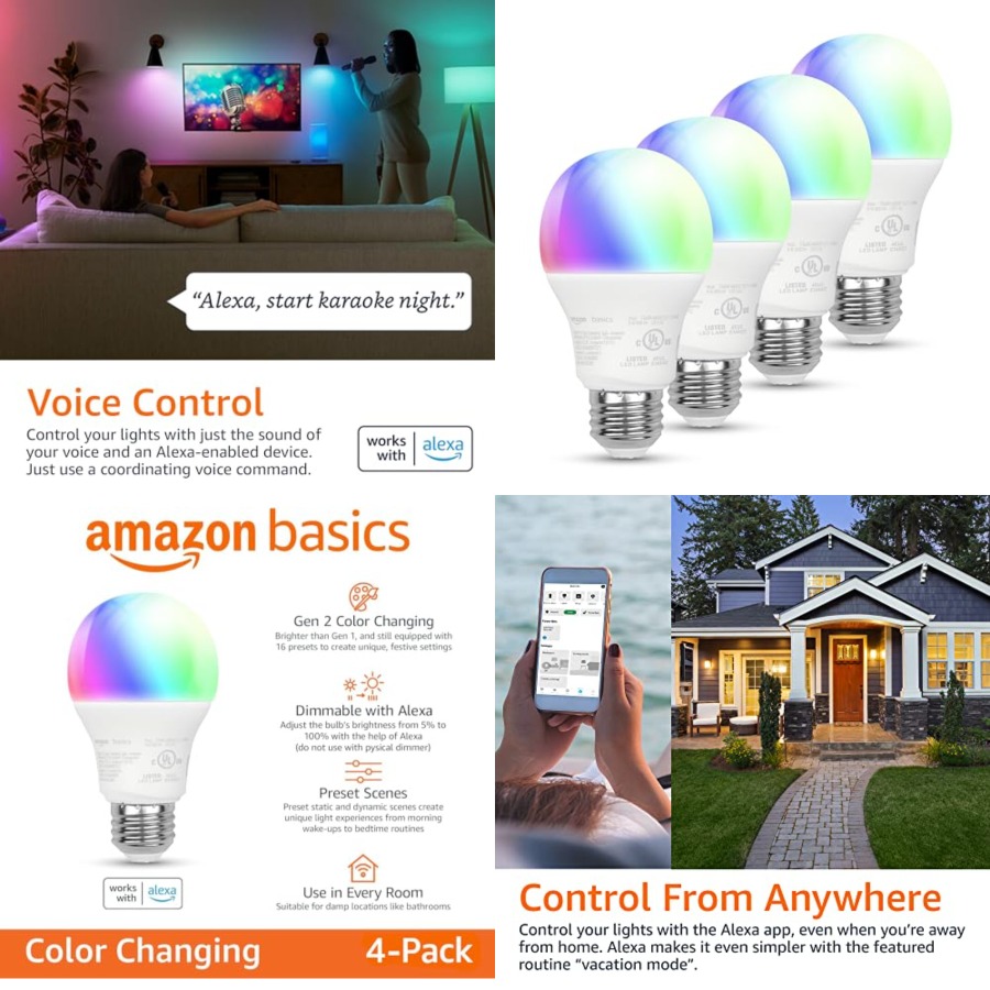 Smart A19 LED Light Bulb,,9W 6 - Smart Bulb のレビューと価格