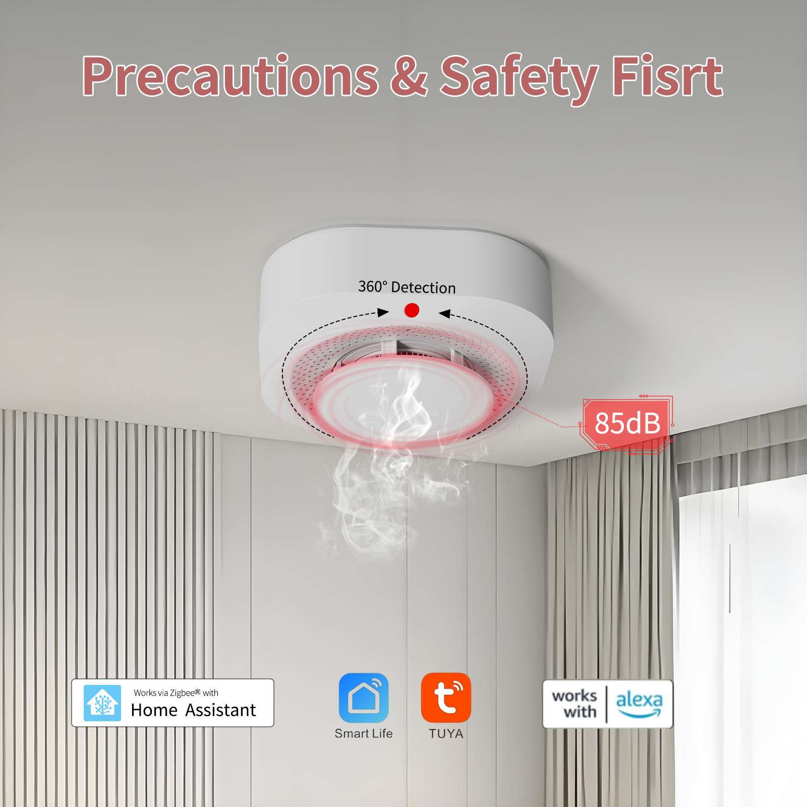 Tuya WiFi Photoelectric Smoke  - Smart Smoke Detector のレビューと価格