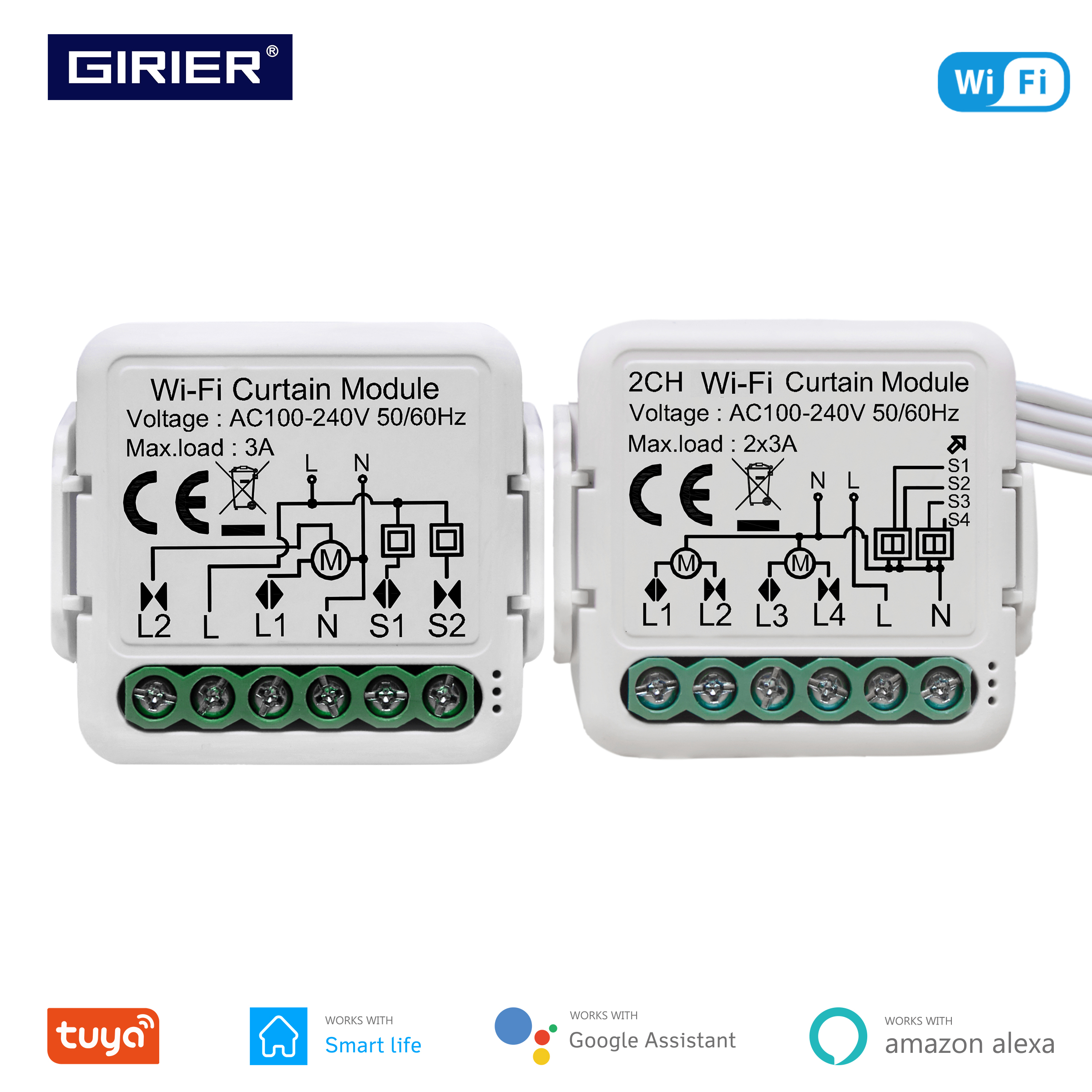 GIRIER Tuya Smart Wifi Curtain - Curtain Motor のレビューと価格