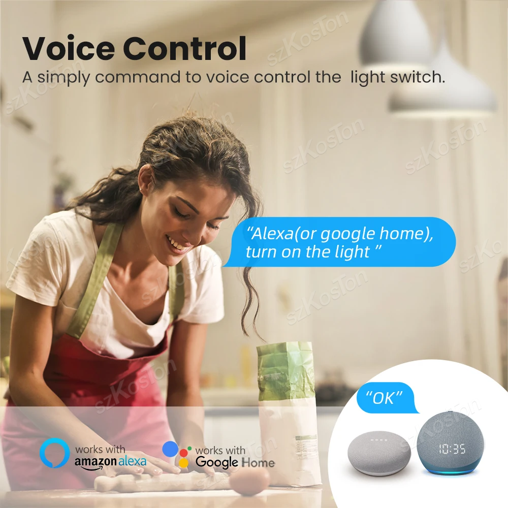 16A Tuya WiFi Smart Switch Mod - Smart Home Voice Control のレビューと価格