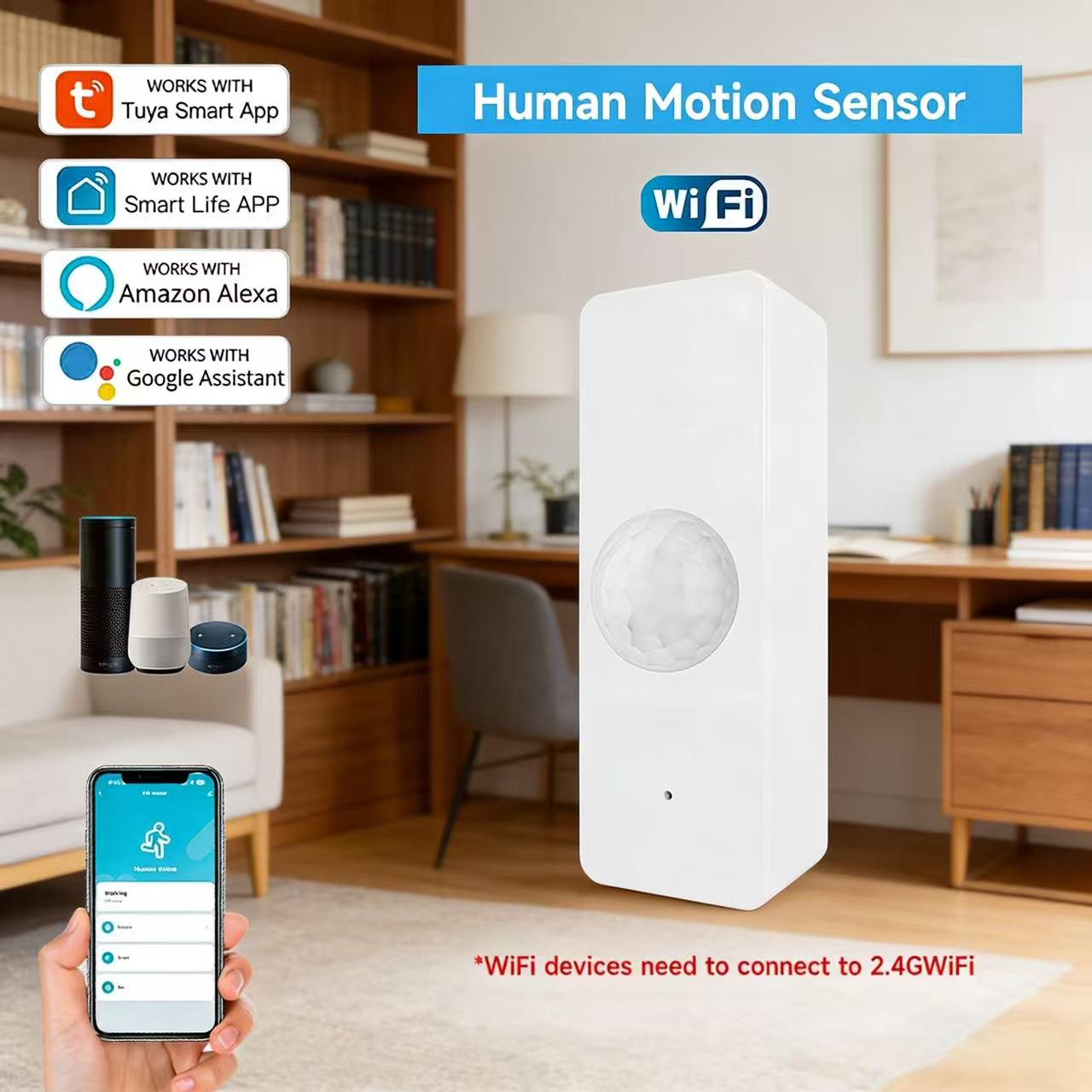 WiFi Smart PIR Motion Sensor T - Smart Home Security System のレビューと価格