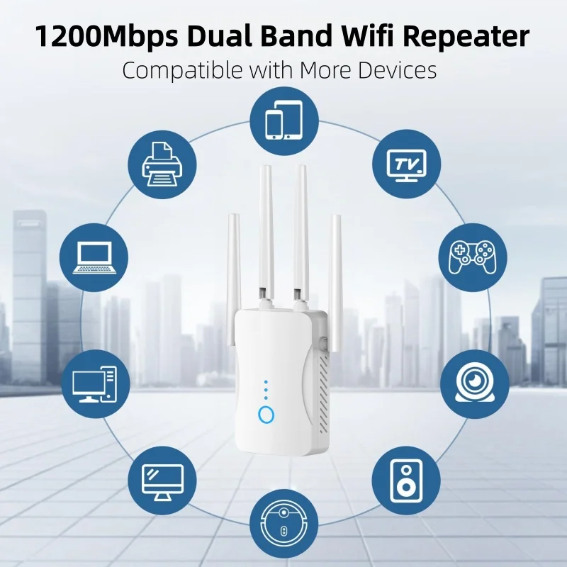 1200Mbps Dual Band WiFi Repeat - Smart Home Router のレビューと価格