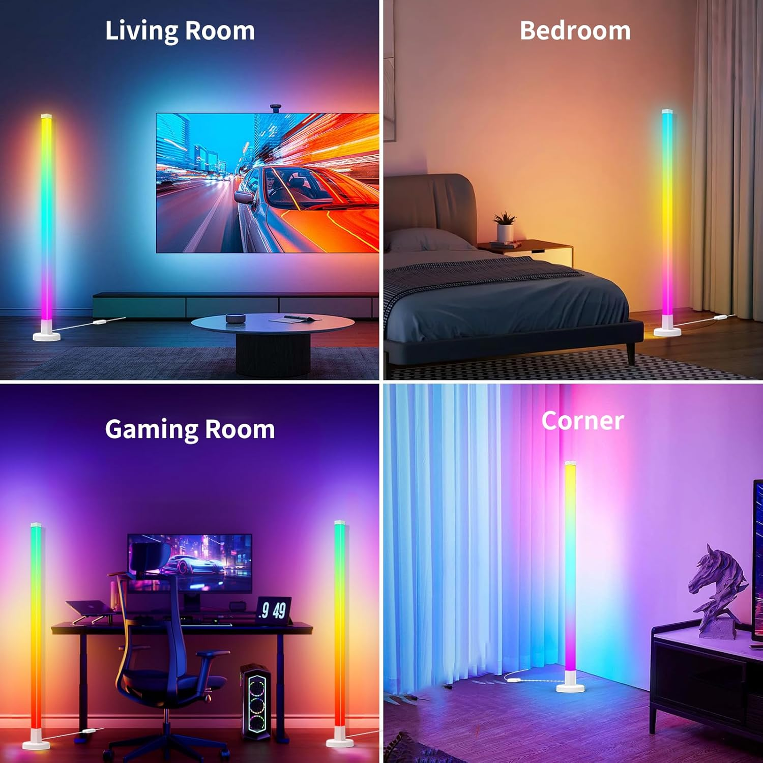 Corner Floor Lamp Smart RGB Co - Smart Bulb のレビューと価格