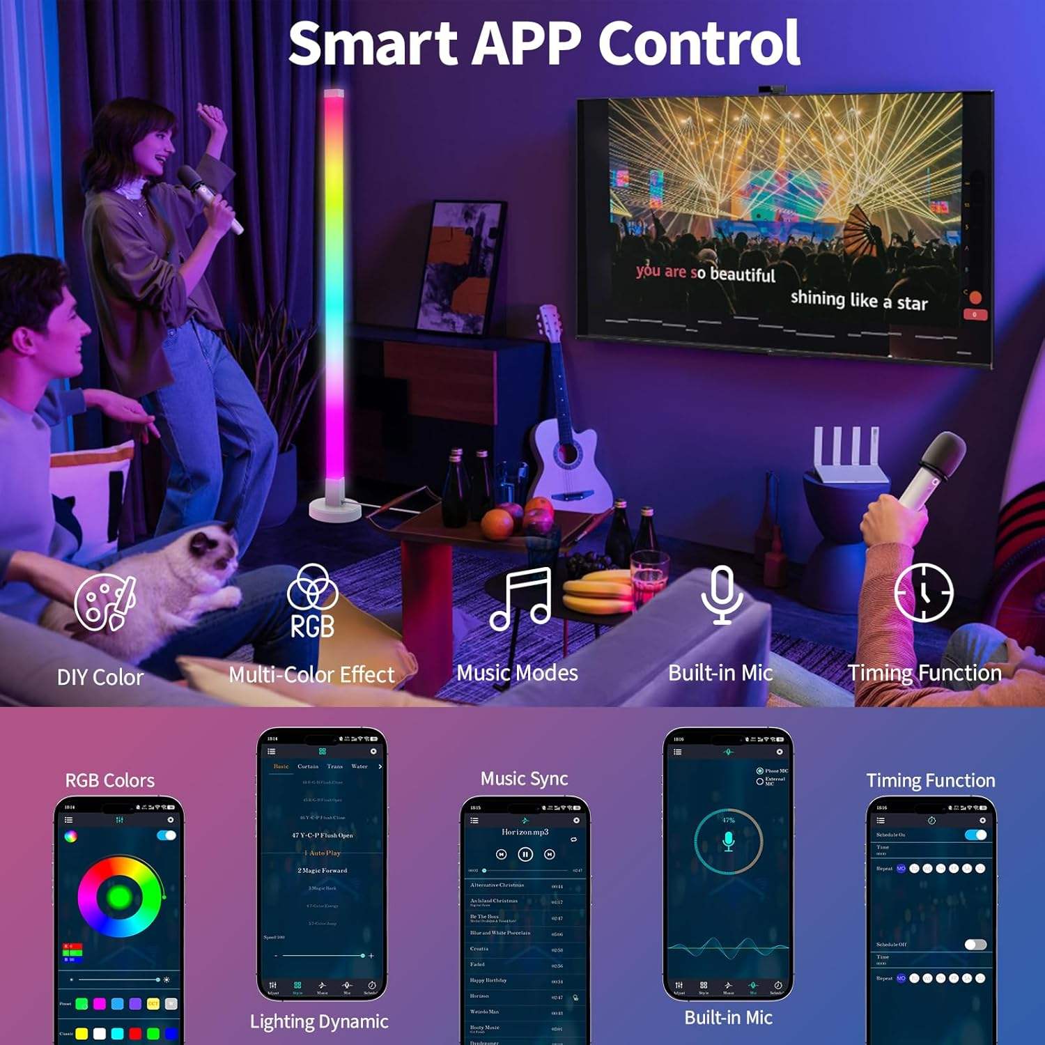 Corner Floor Lamp Smart RGB Co - Smart Bulb のレビューと価格
