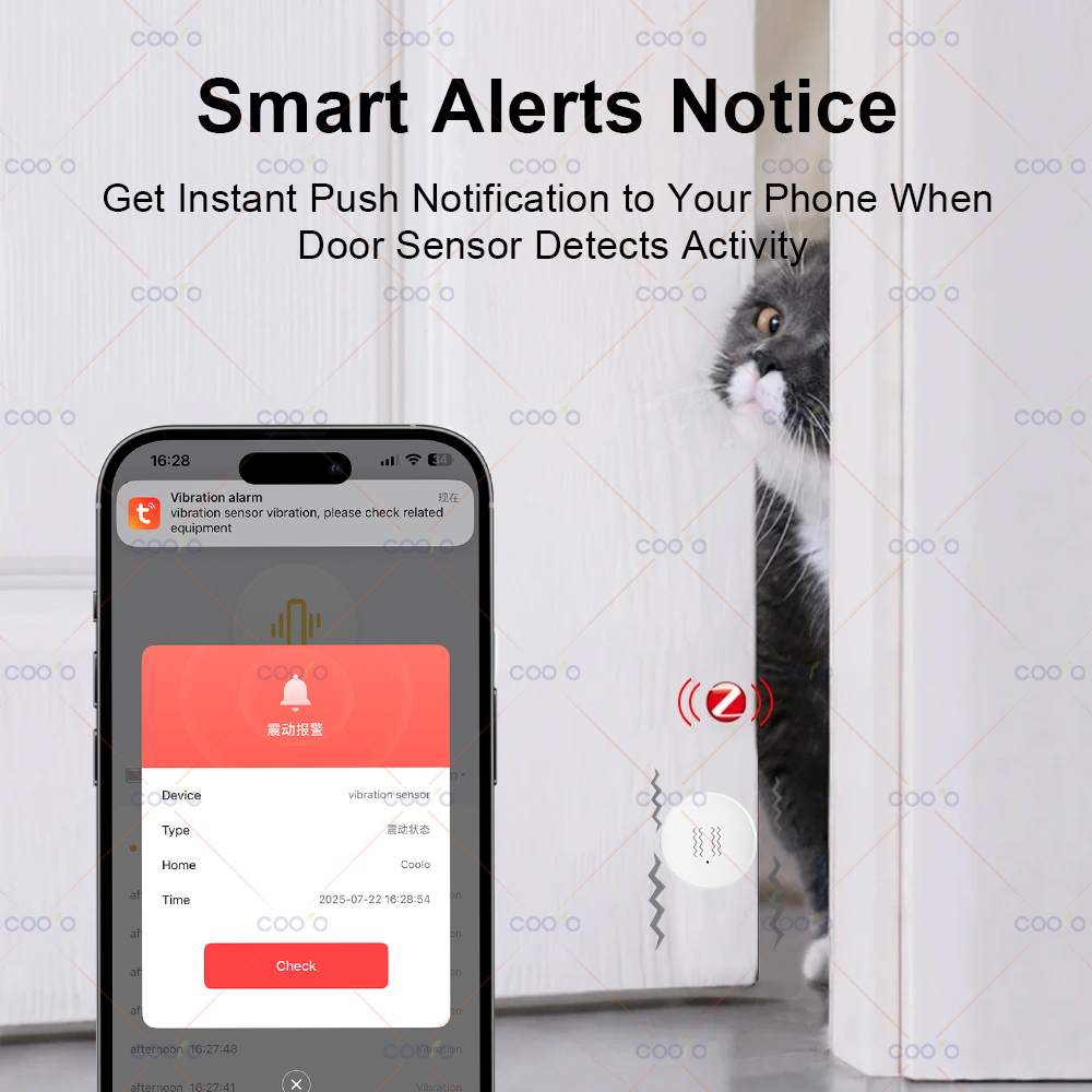 ZigBee Tuya Smart Vibration Se - Smart Home Security System のレビューと価格