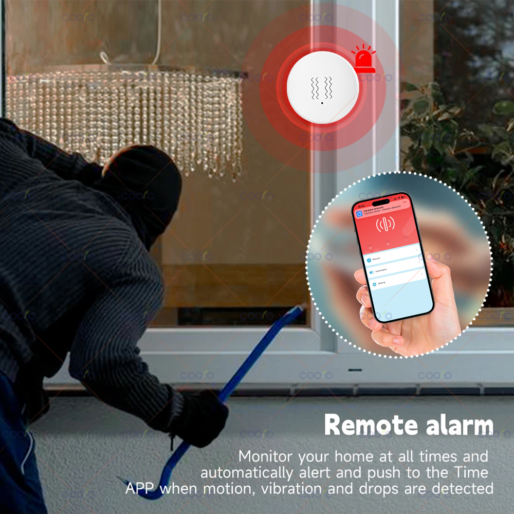 ZigBee Tuya Smart Vibration Se - Smart Home Security System のレビューと価格