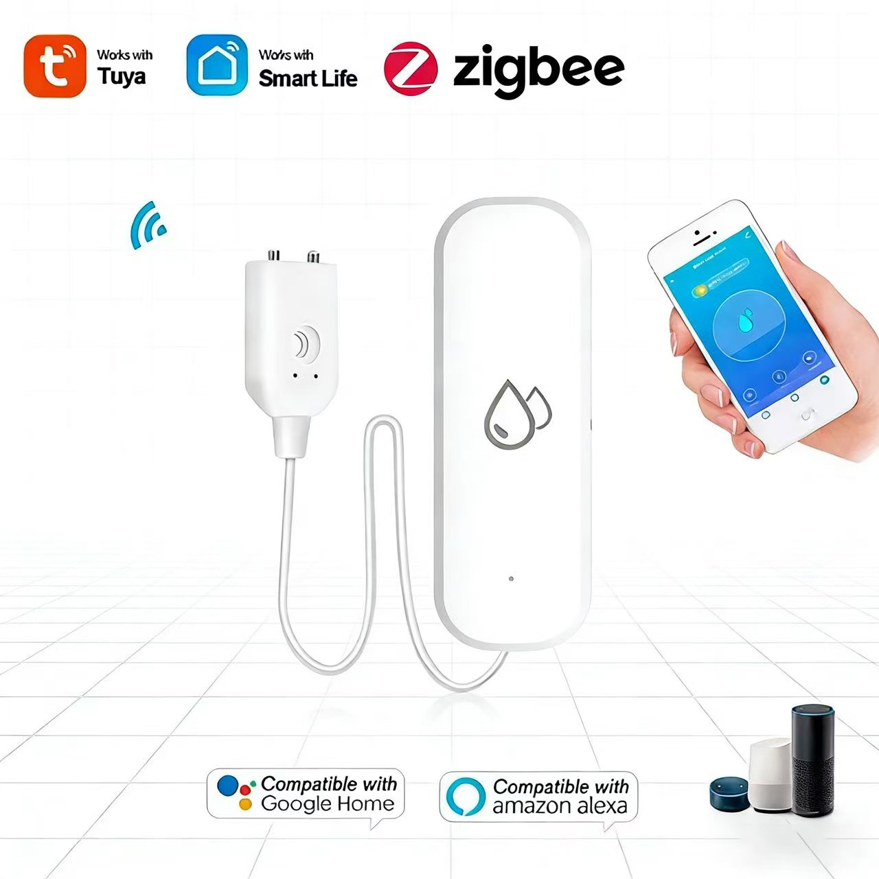 Zigbee Water Sensor Tuya Smart - Smart Home Security System のレビューと価格
