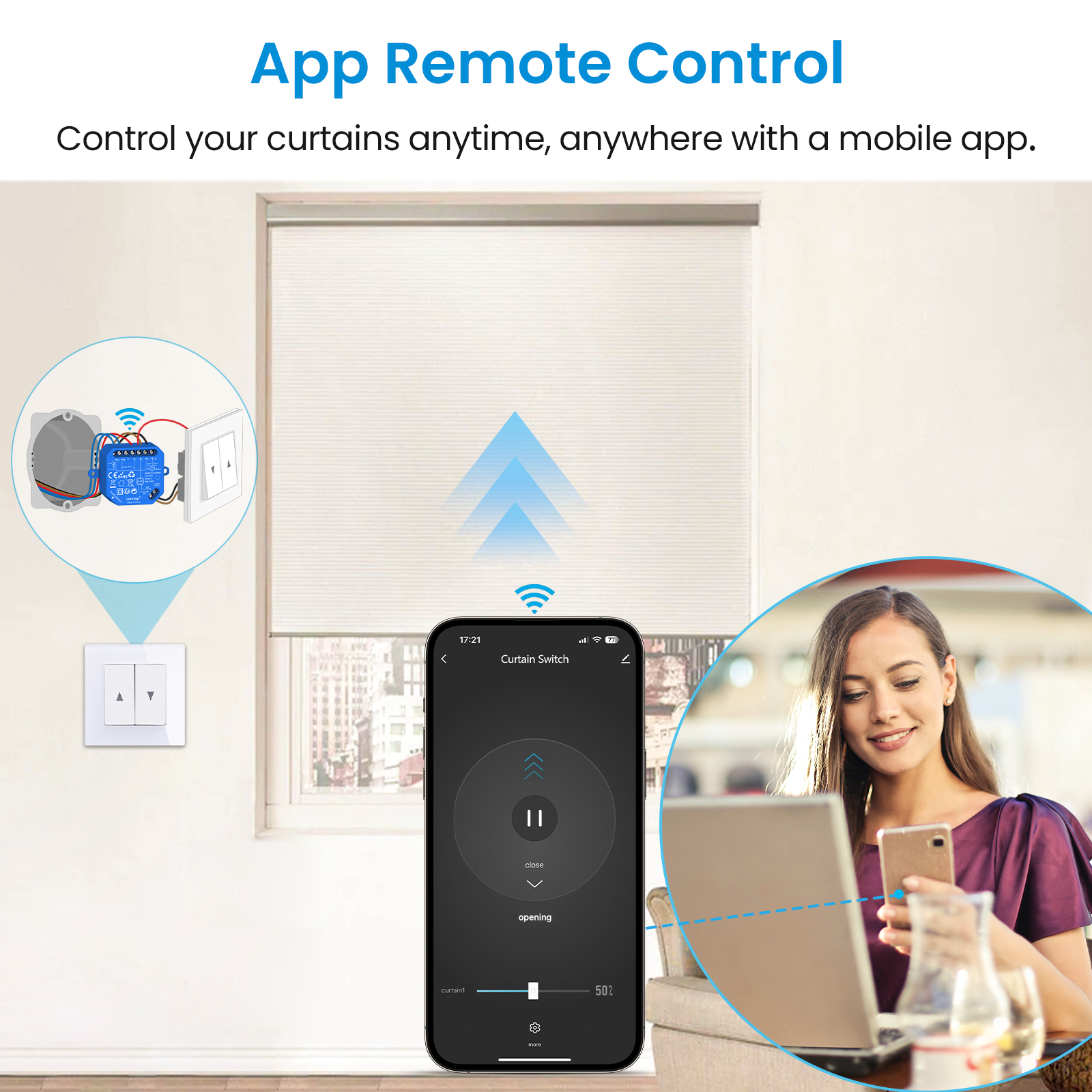 LoraTap Tuya Smart Roller Shut - Curtain Motor のレビューと価格