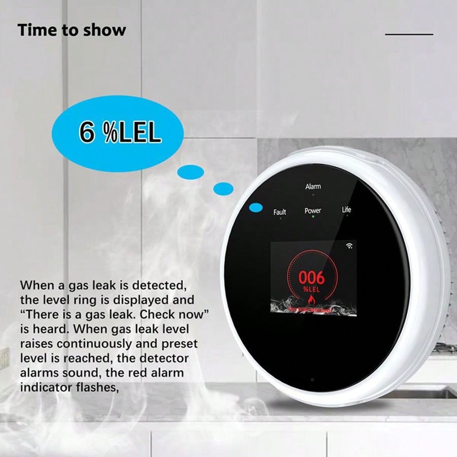 2.4G WiFi Gas Alarm Sensor Com - Smart Home Security System のレビューと価格