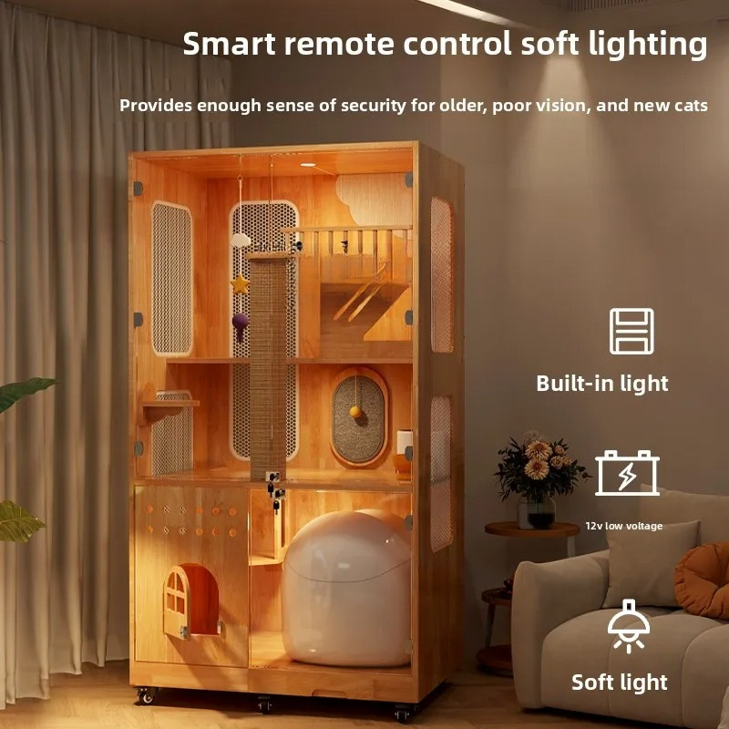 XL solid wood cat villa can pu - Smart Home Xl のレビューと価格