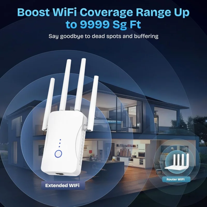 2.4G/5GHz Dual Band WiFi Repea - Smart Home Router のレビューと価格