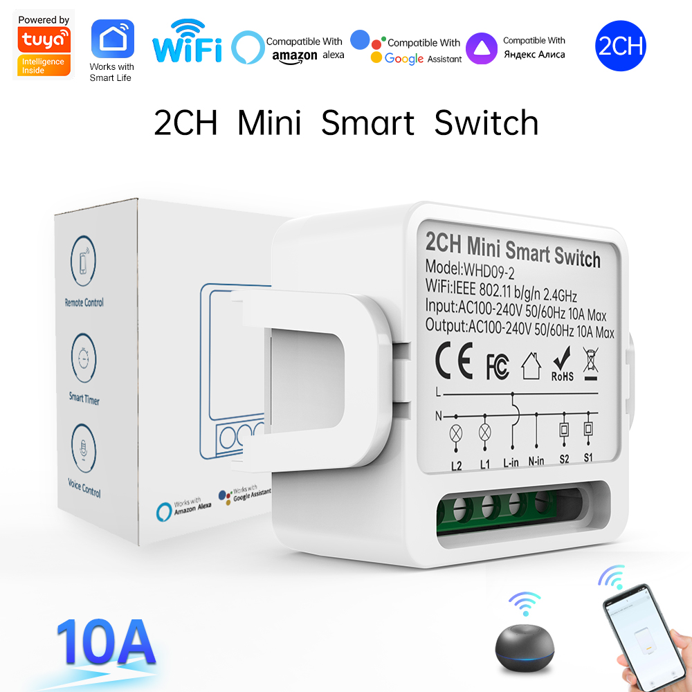 2 Way Tuya smart swtich 2Gang  - Smart Home Voice Control のレビューと価格