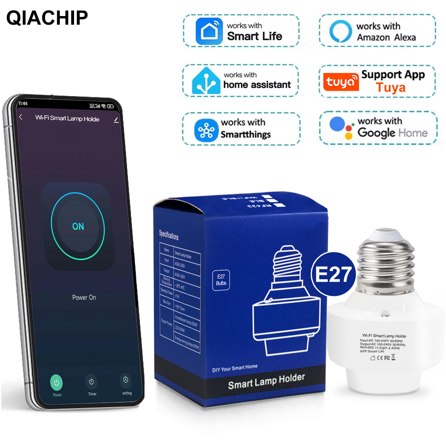 Tuya Smart E27 Socket Switch A - Smart Bulb のレビューと価格