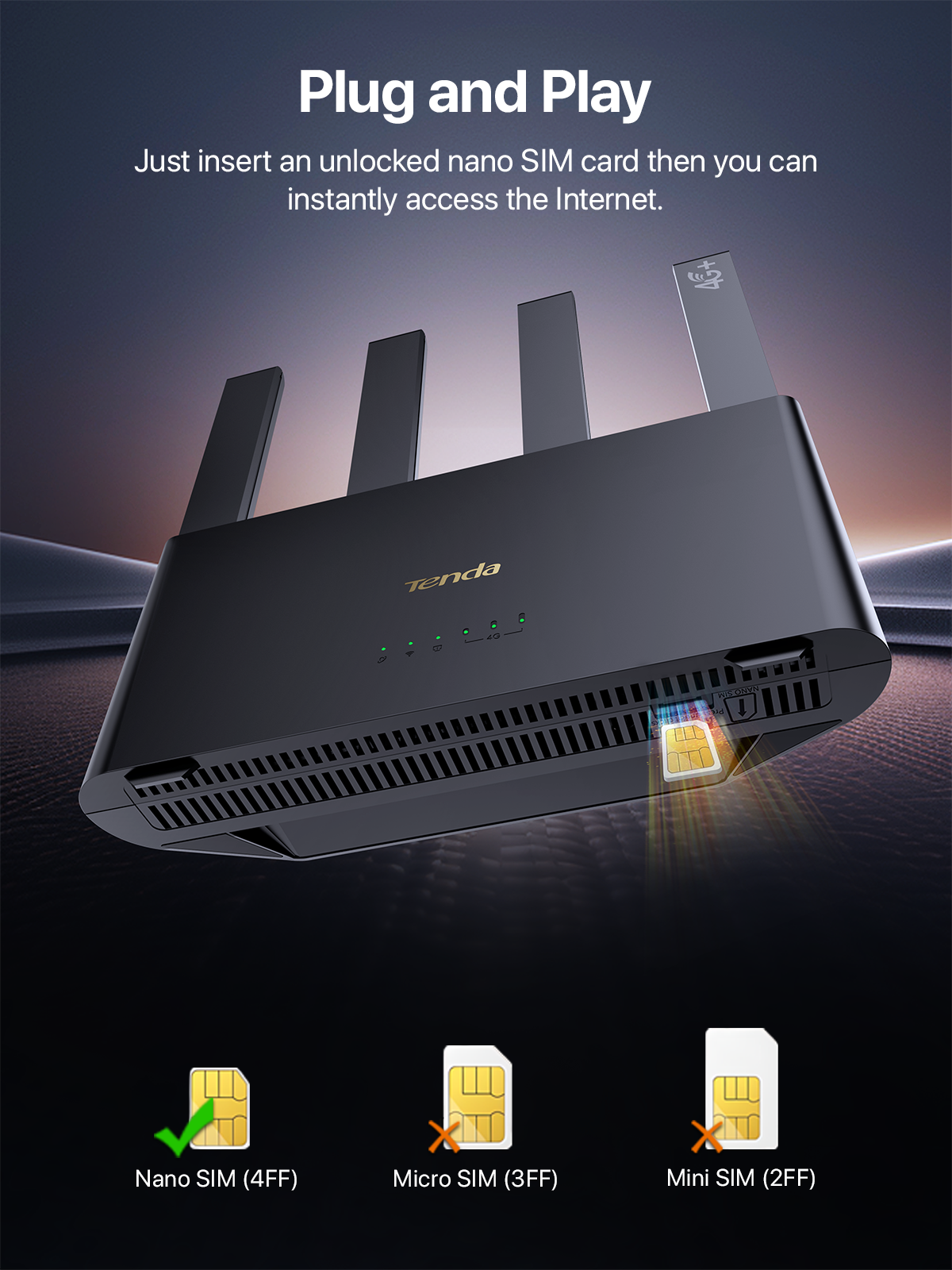 Tenda 4G08 4G+ Router AC1200 C - Smart Home Router のレビューと価格